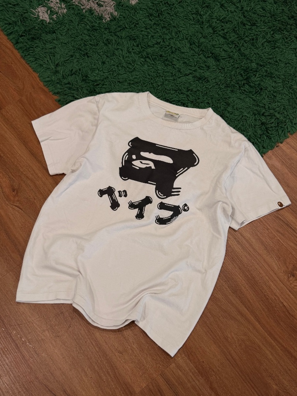 A Bathing Ape - White Japanese Ape Head Tee - Size Medium